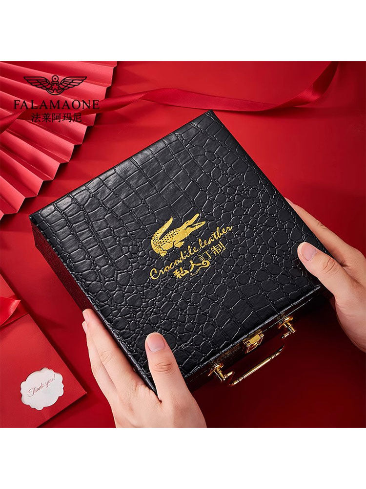 Kişilər üçün Armani Timsah Dəri Kəmər, Yüngül lehimli Avtomatik Toka, Qəşəng Gündəlik Orijinal Dəri Şalvar Kəmər, Sadə Kişi Bel Kəməri