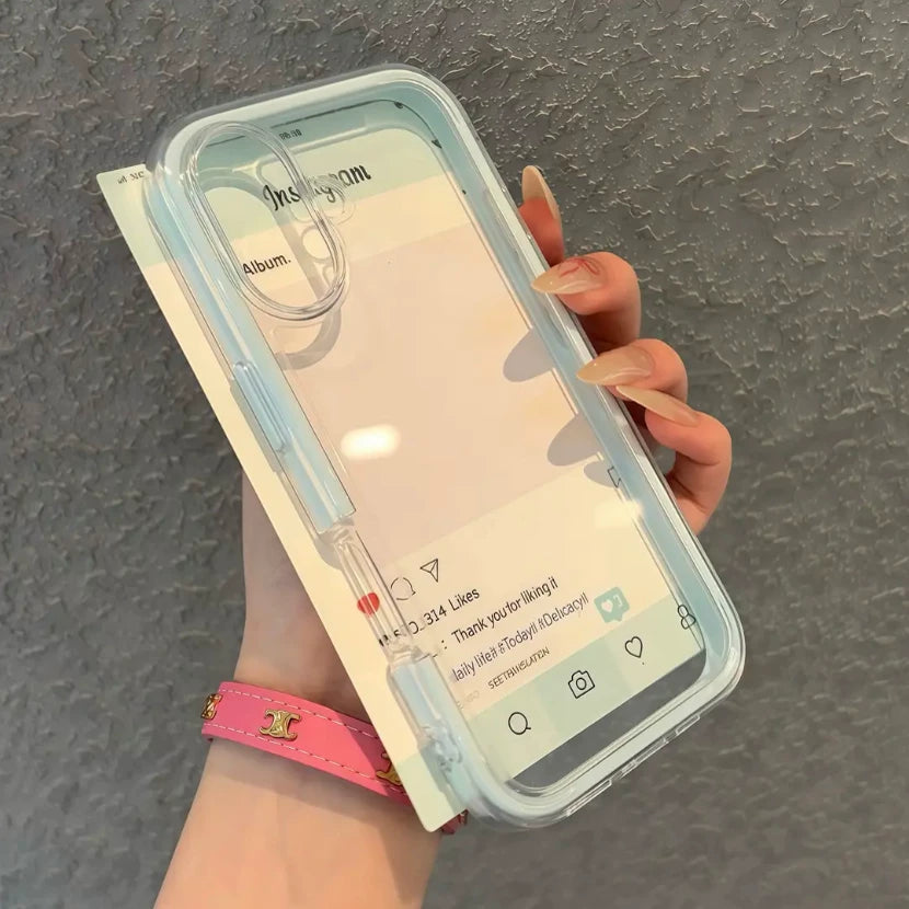 ins yüksək görünüş və şəffaf rəng Apple 16promax cib telefonu korpusu iPhone15promax yeni 14plus qadın 13pro kişi 12 qabaqcıl Huawei mate60pro şəxsiyyət pura70pro