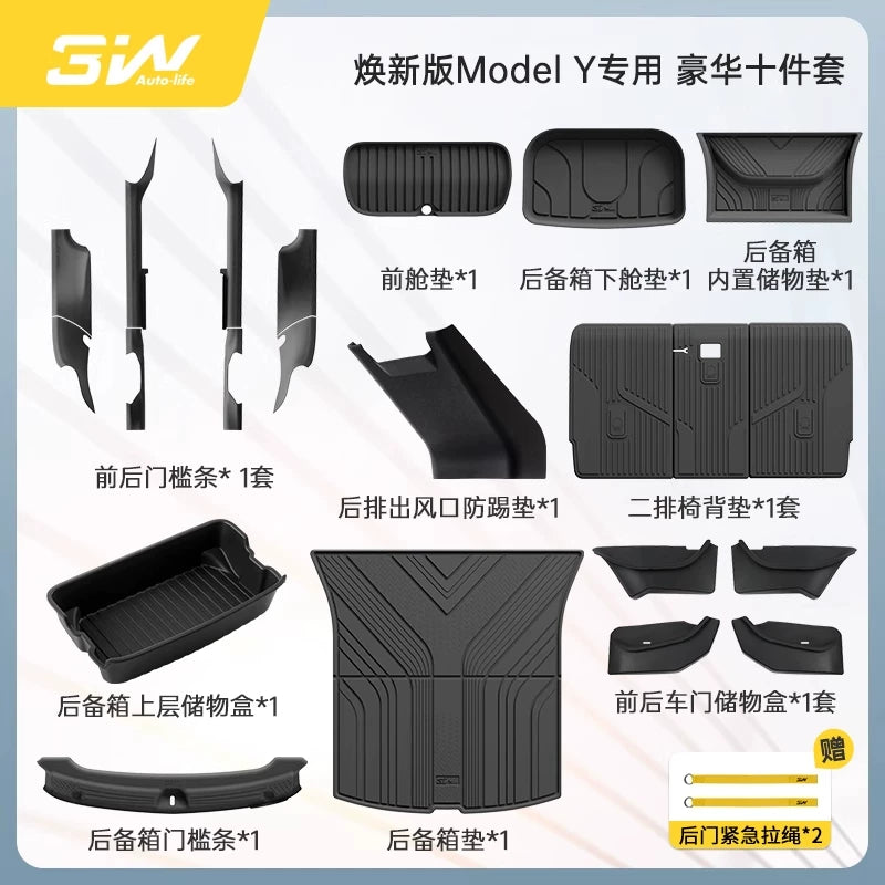 3W full TPE door storage box suitable for Tesla Model Y/3/YL door storage box protective pad