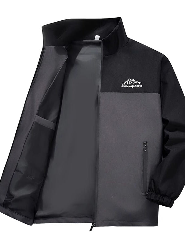 Kişilər üçün yaz və payız üst geyimləri: Dəbli və çoxfunksiyalı dayaqlı gödəkçə, külək və suya davamlı, nazik və boş forma