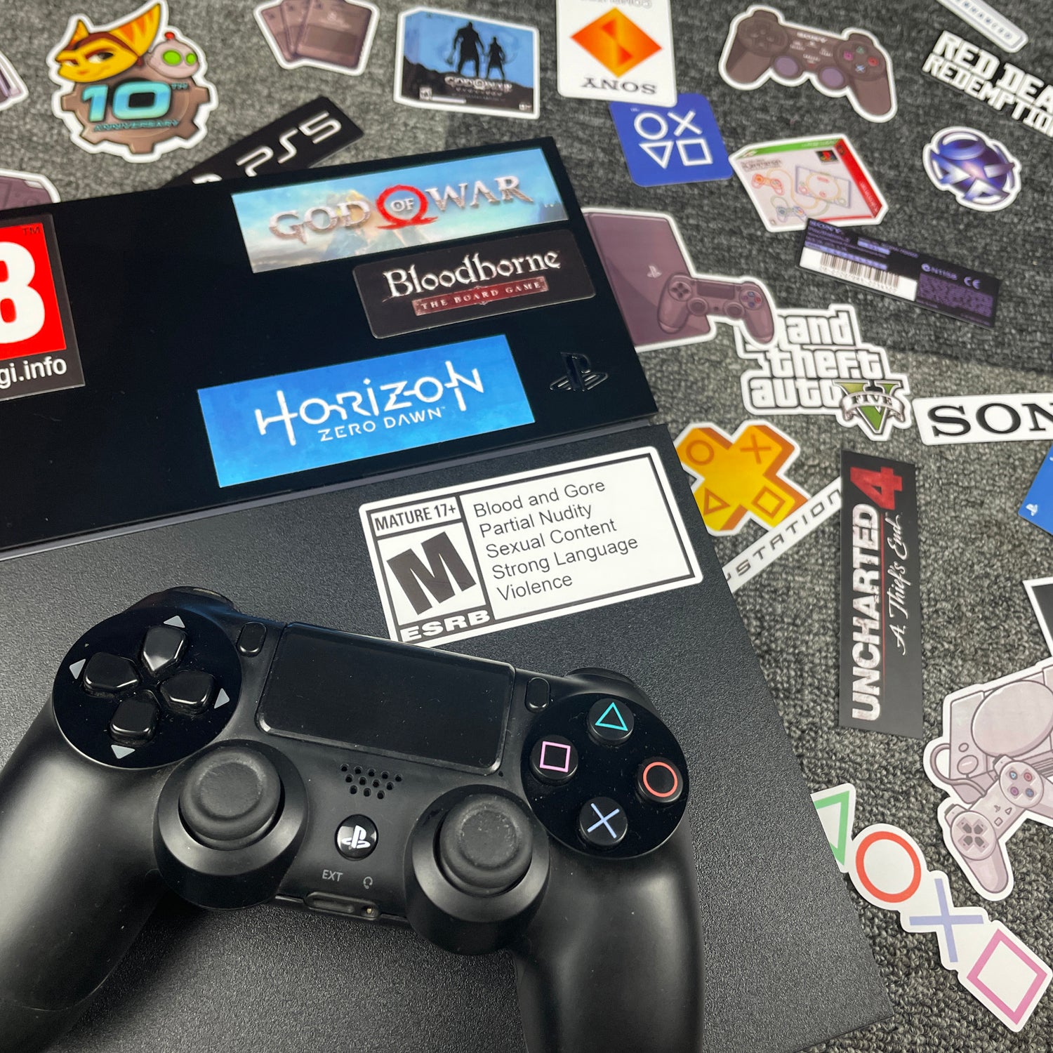 Orijinal 40 ps5 stiker oyun konsolu loqosu video oyunu SONY4 bəzək ipad noutbuk cib telefonu suya davamlı