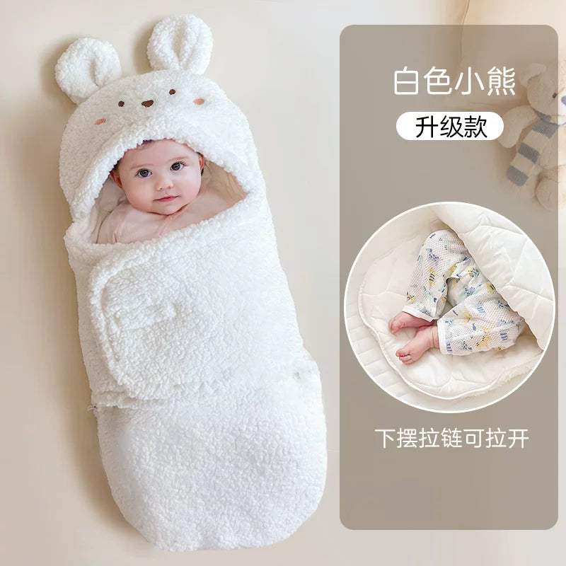 doteyhost körpə yataq çantası, payız və qış üçün qalınlaşdırılmış, yeni doğulmuş körpələr və körpələr üçün uyğundur, tək hissəli təpik əleyhinə yorğan/bələyin.