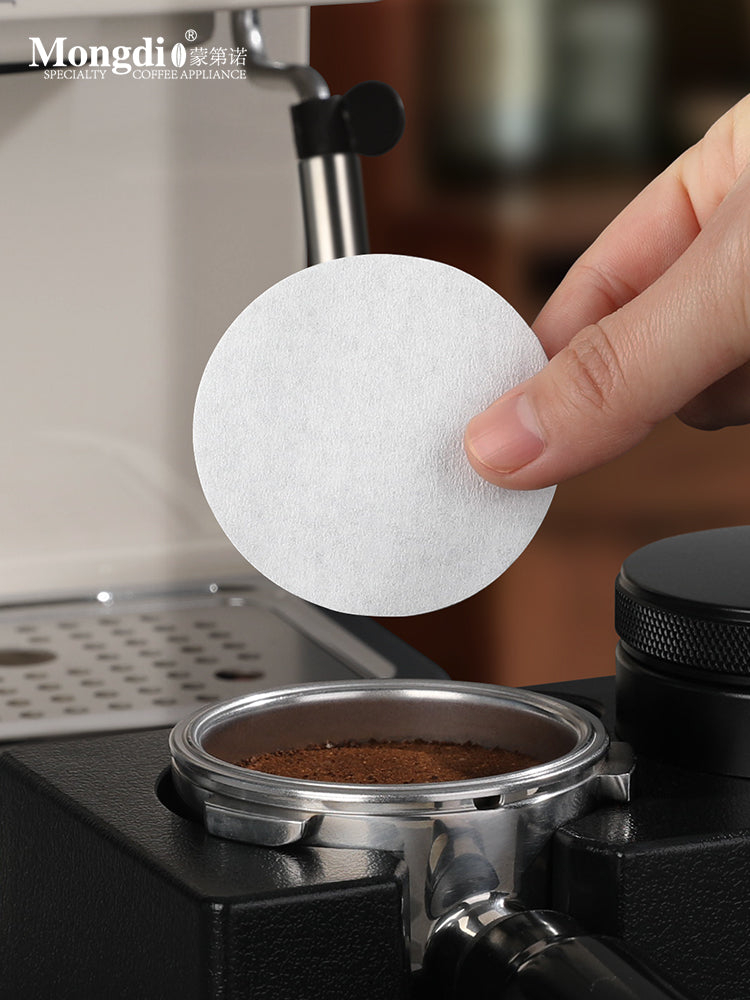 Mongdio espresso maşınının tutacağı toz qabı xüsusi filtr kağızı dəyirmi qəhvə kağızı filtri 51/58mm universal