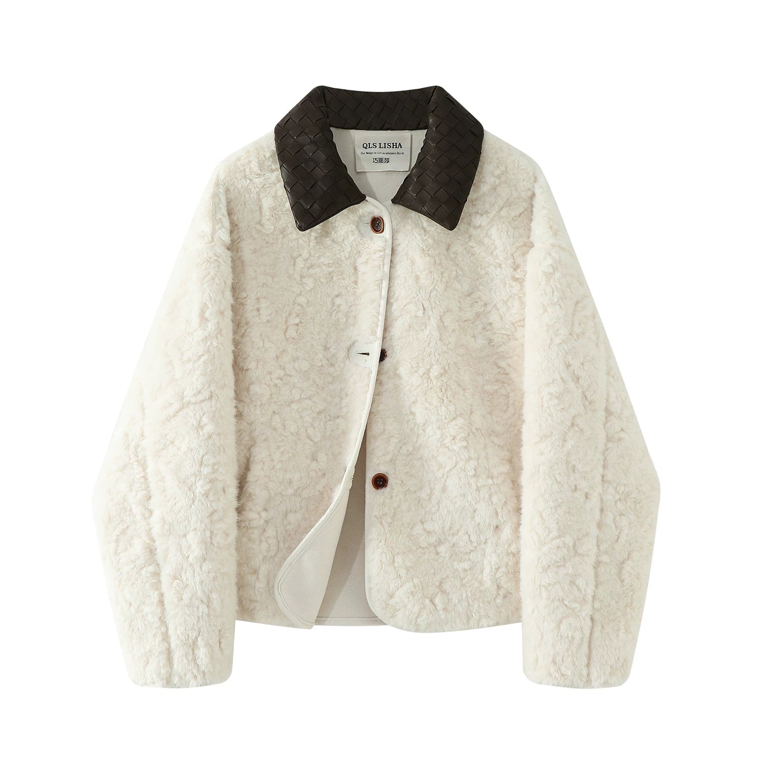 Chorissa qadınlar üçün fransız üslubunda qırxılmış palto, yeni payız/qış üslubunda, zərif və zərif.