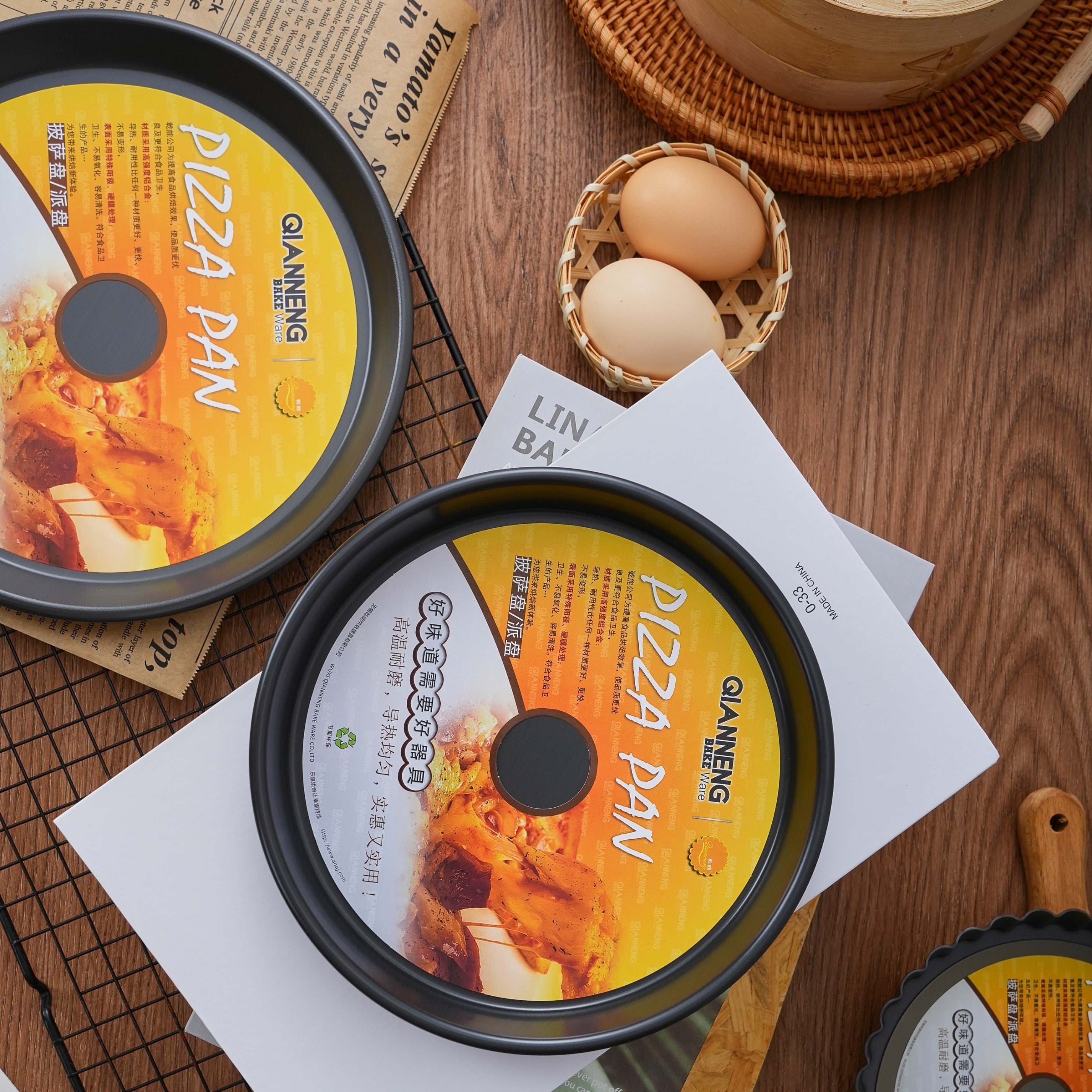 Quru enerji pizza qabı çörək qabı məişət sobası bişirən 6 düymlük 7-8-9-10 düymlük yuvarlaq pizza dəsti tort qəlibi