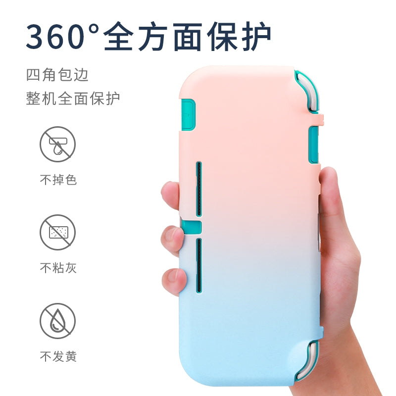 Youchengbang switch lite qoruyucu qabıq, Nintendo nsl üçün uyğun olan hərtərəfli əhatəli qabıq şəffaf sərt qabıq ns ultra nazik inteqrasiya olunmuş silikon tutacaq örtüyü oyun konsolu aksesuarlarının sahibi
