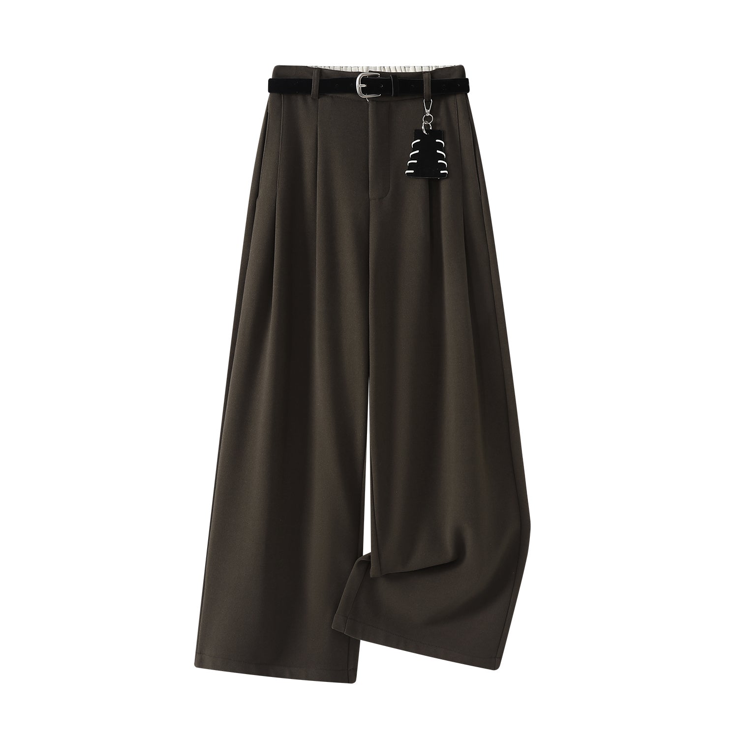 Cholisa 2025 Super Populyar Yun Astarlı Yün Şalvar Qış Boş Bəzəkli Tənbəl Stil Qalın Düz Geniş Ayaqlı Qadın Gündəlik Şalvar