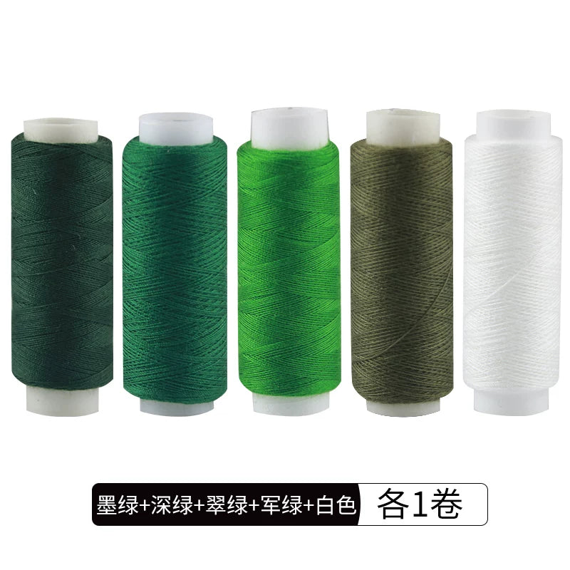Kiçik rulon rəngli ev əl tikiş ipi tikiş maşını ipi 402 polyester ağ ip nazik ip qara əl tikiş iynəsi ipi