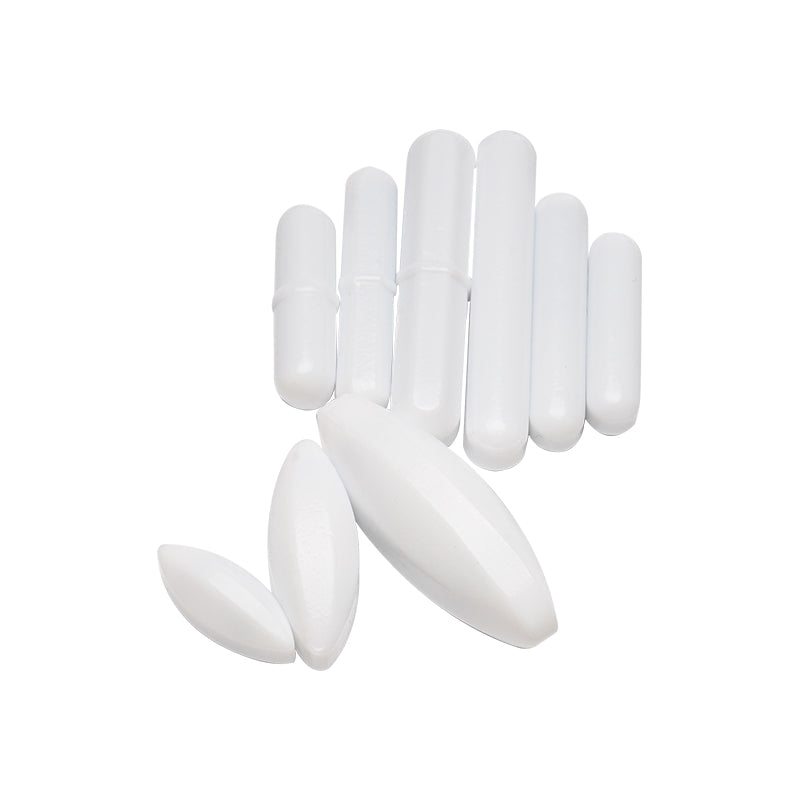 Leigu yüksək temperatura davamlı PTFE maqnit qarışdırıcı tip A tip B tip C PTFE zeytun formalı silindrik maqnit laboratoriya avadanlığı turşu və qələvi davamlı PTFE maqnit rotoru