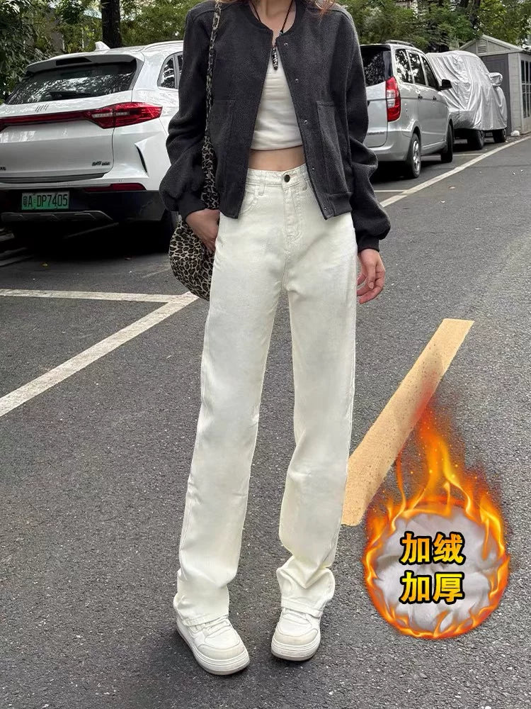 Qadınlar üçün armud formalı, incə, düz ayaqlı cins şalvar, yeni payız modası, böyük ölçü, yüksək belli, arıqladıcı, qara şalvar, əlavə uzun.