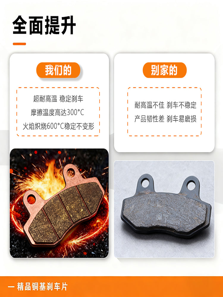CBX elektrik avtomobili üçün mis əsaslı premium əyləc balataları, aşınmaya davamlı, oksidləşməyə davamlı, yüksək səs-küylü disk əyləc balataları, sürtünmə balataları və əyləc blokları