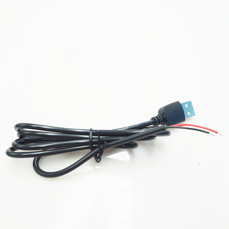 Qara tək uclu USB enerji kabeli 2 nüvəli enerji təchizatı kabeli USB kişi qadın 5V soyuducu fan USB açar açar xətti