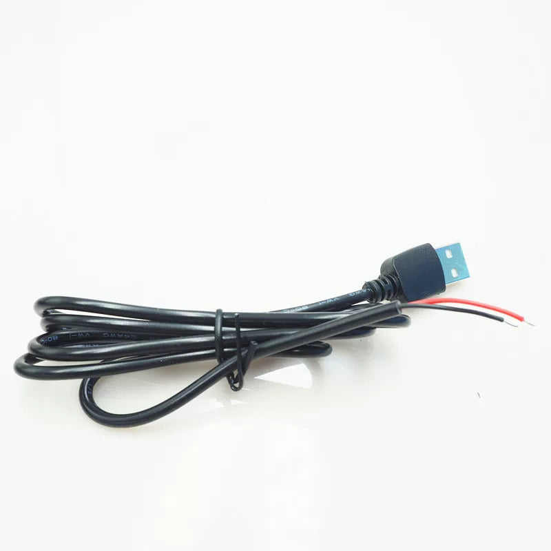 Qara tək uclu USB enerji kabeli 2 nüvəli enerji təchizatı kabeli USB kişi qadın 5V soyuducu fan USB açar açar xətti