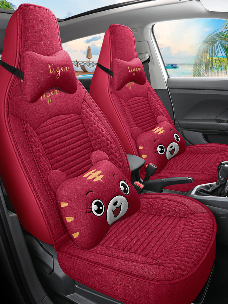 2025 BYD Hiace 07 DM-i Linen Fabric Seat Covers, All Season Universal Car Seat Cushions