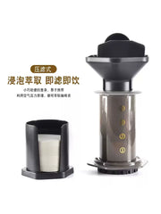 Hobby Loft 300ML portativ qəhvə qabı, əl ilə sıxılmış qəhvə qabı, əl ilə sıxılmış qazan filtr presi, pulsuz 350 ədəd filtr kağızı