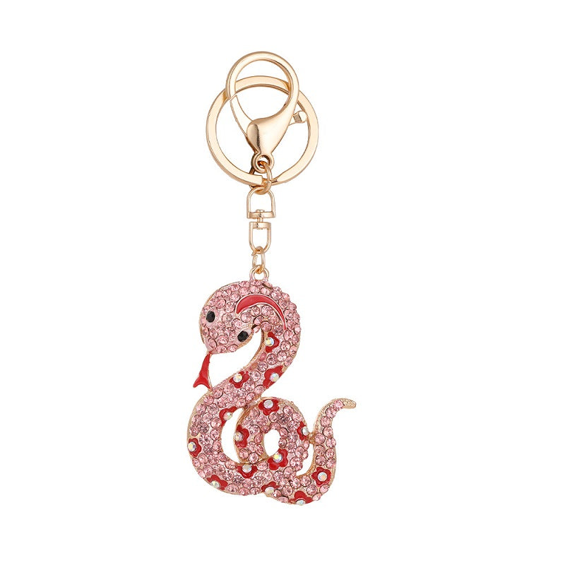 High-end 2025 new snake car key chain, snake Chinese New Year decorations, zodiac pendant, car decorations, chain.