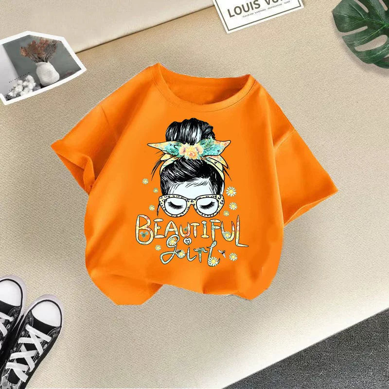 tshirt T Shirt dəbli körpə uşaq geyimləri qız qızlar üçün köynək