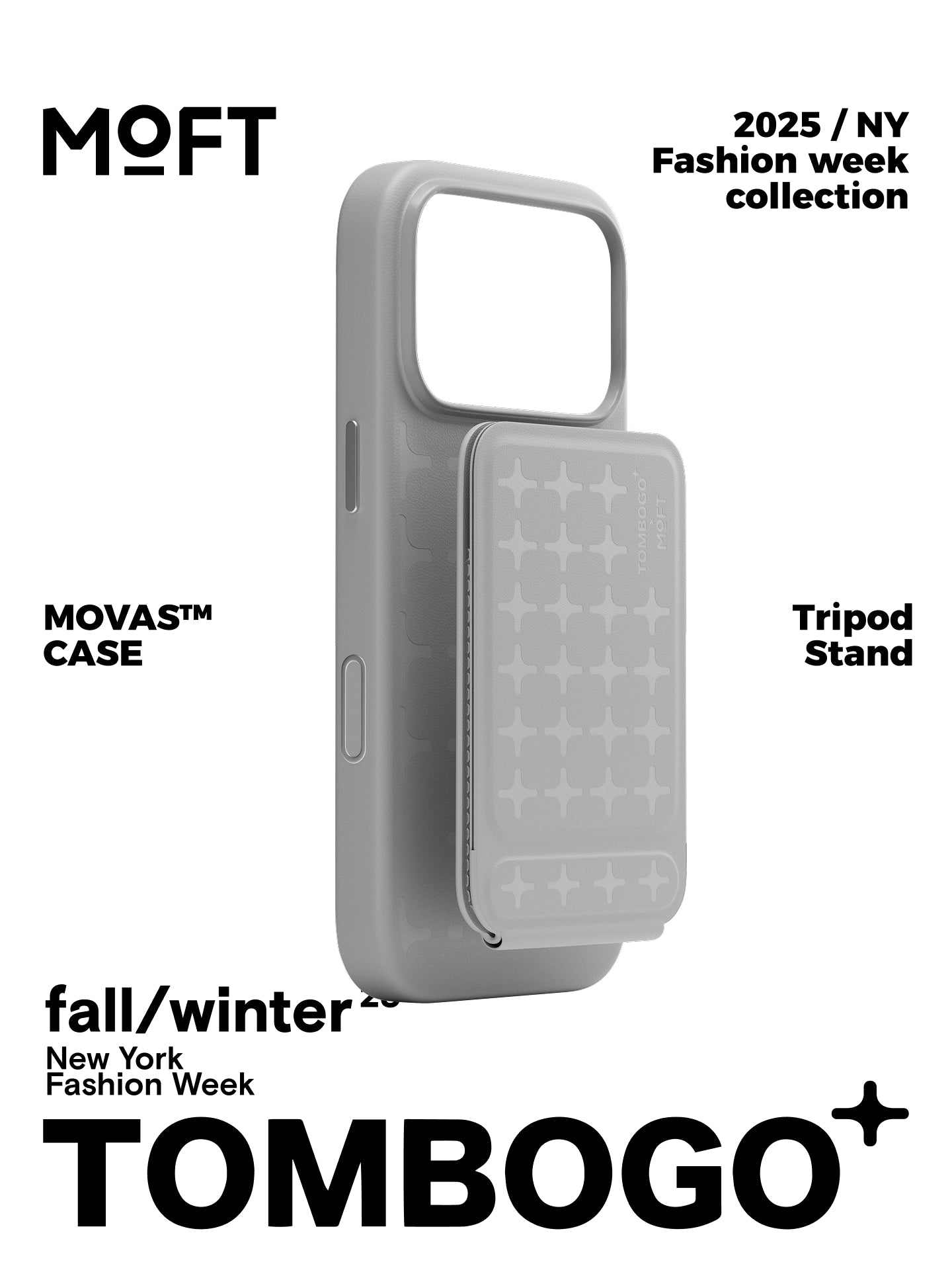 【MOFT X TOMBOGO™ Kabartma Əməkdaşlığı】Apple iPhone 17 Pro Max və iPhone 16 Pro üçün Simsiz Maqnit Telefon Qutusu və Maqnit Canlı Yayım Stendi