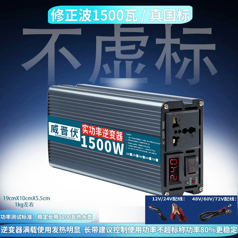 Saf Sinus Dalğası İnverteri 12v24v-dən 220V-ə qədər Avtomobilə quraşdırılmış Yüksək Güclü 48 V60v72 Neytral Əks Gərginlik