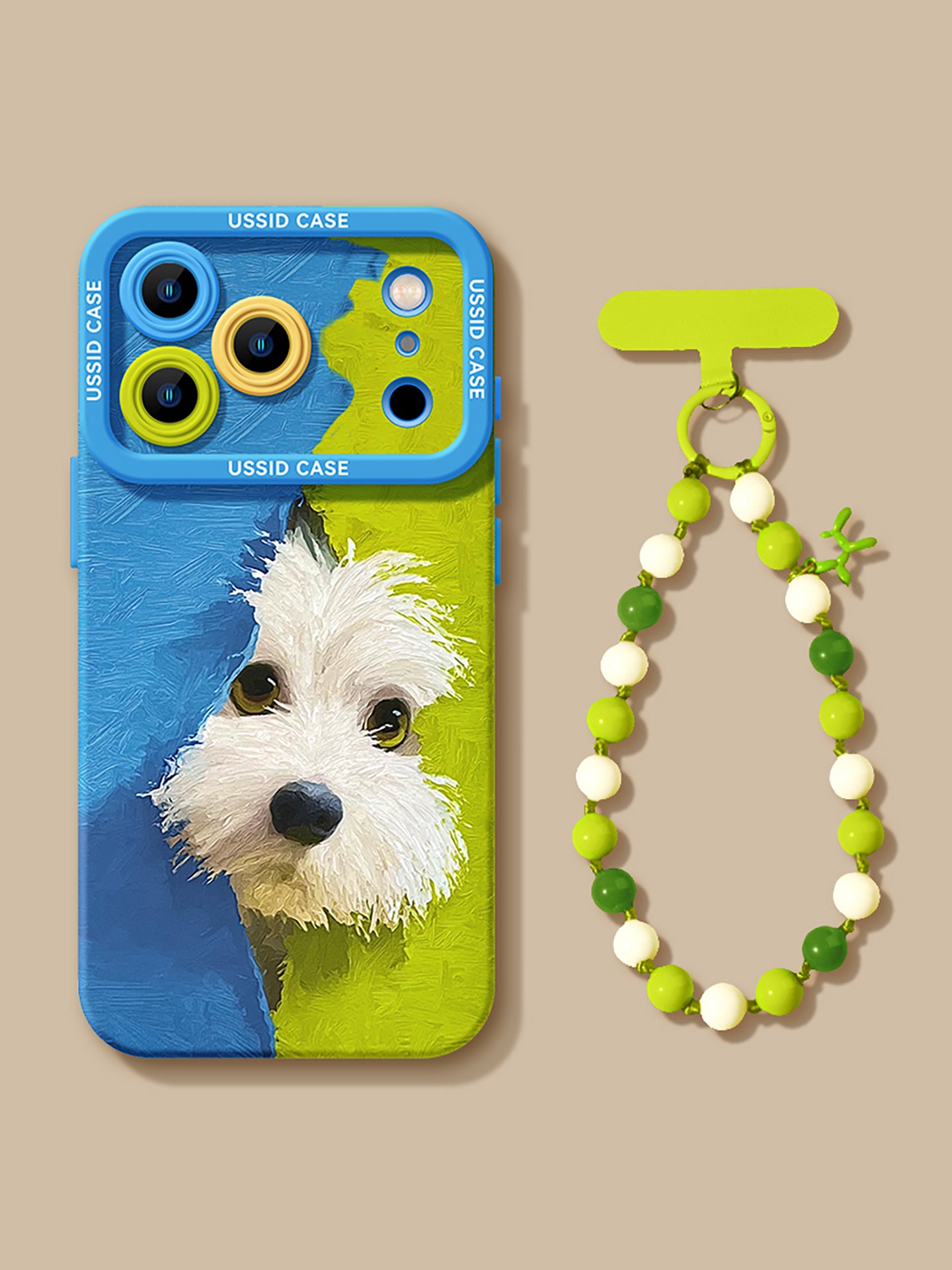 Uston Apple 17 mobil telefon qutusu üçün uyğundur iphone17pormax yeni 17pro təmtəraqlı puppy 13 seriyası 14 silikon 15 yüksək səviyyəli lanyard ilə 12 hər şey daxil 15pro super gözəl görünüşlü 16 dəst