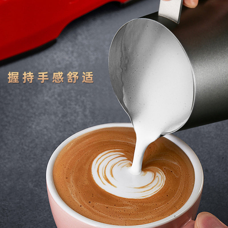 Yapon Naranja retro latte sənət stəkanı paslanmayan poladdan 304 süd çəni qəhvə latte sənəti çəni süd köpüyü fincan sivri ağızlı süd çəni
