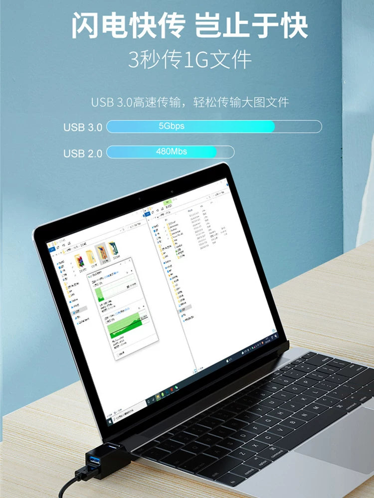 usb genişləndirici kompüter hub splitter typec laptop avtomobil hub adapteri usp simsiz