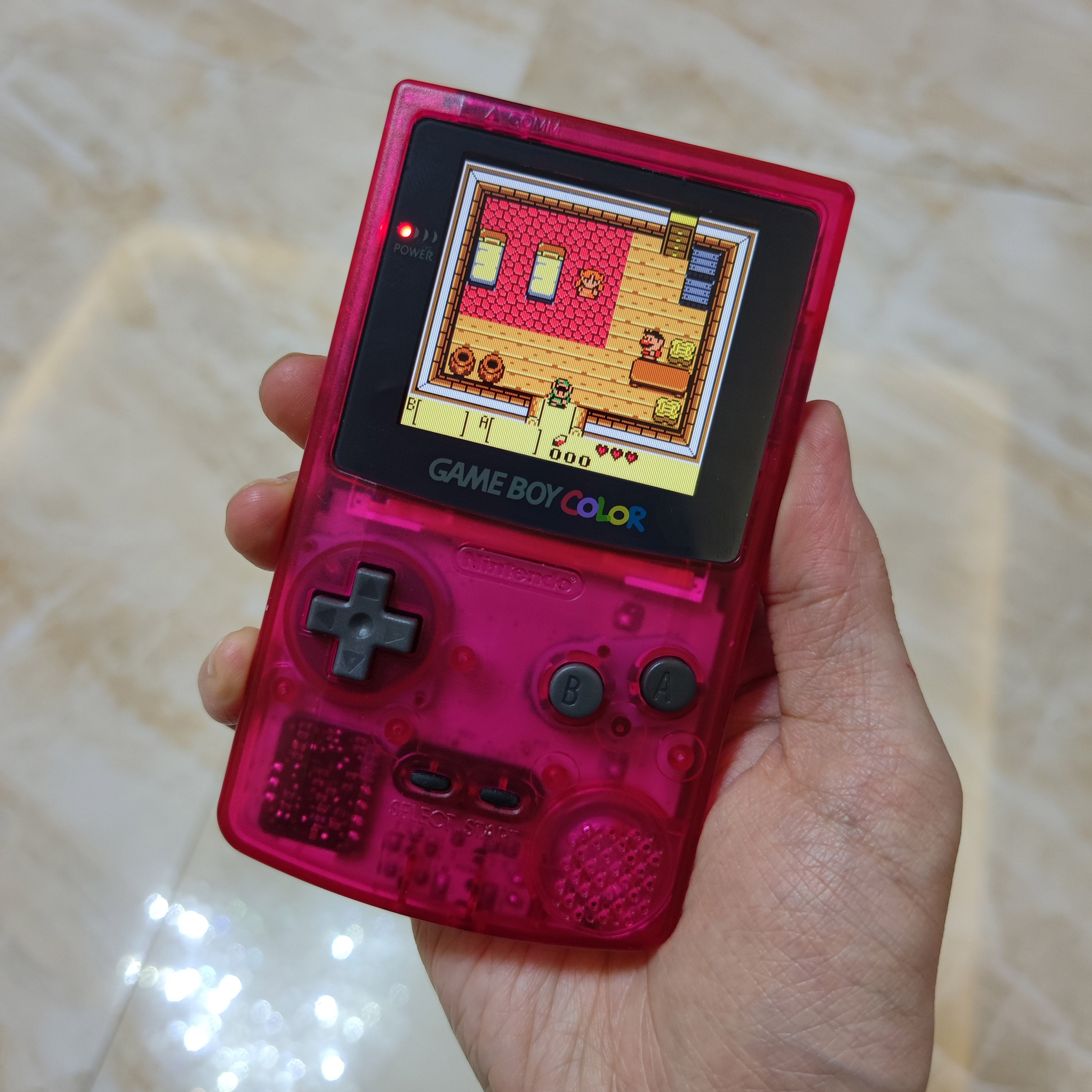GBC ekranı GBC nöqtə-nöqtə əl konsolu Vurğulanan modifikasiya Gameboy arxa işığı Rəqəmsal rəqs zalı