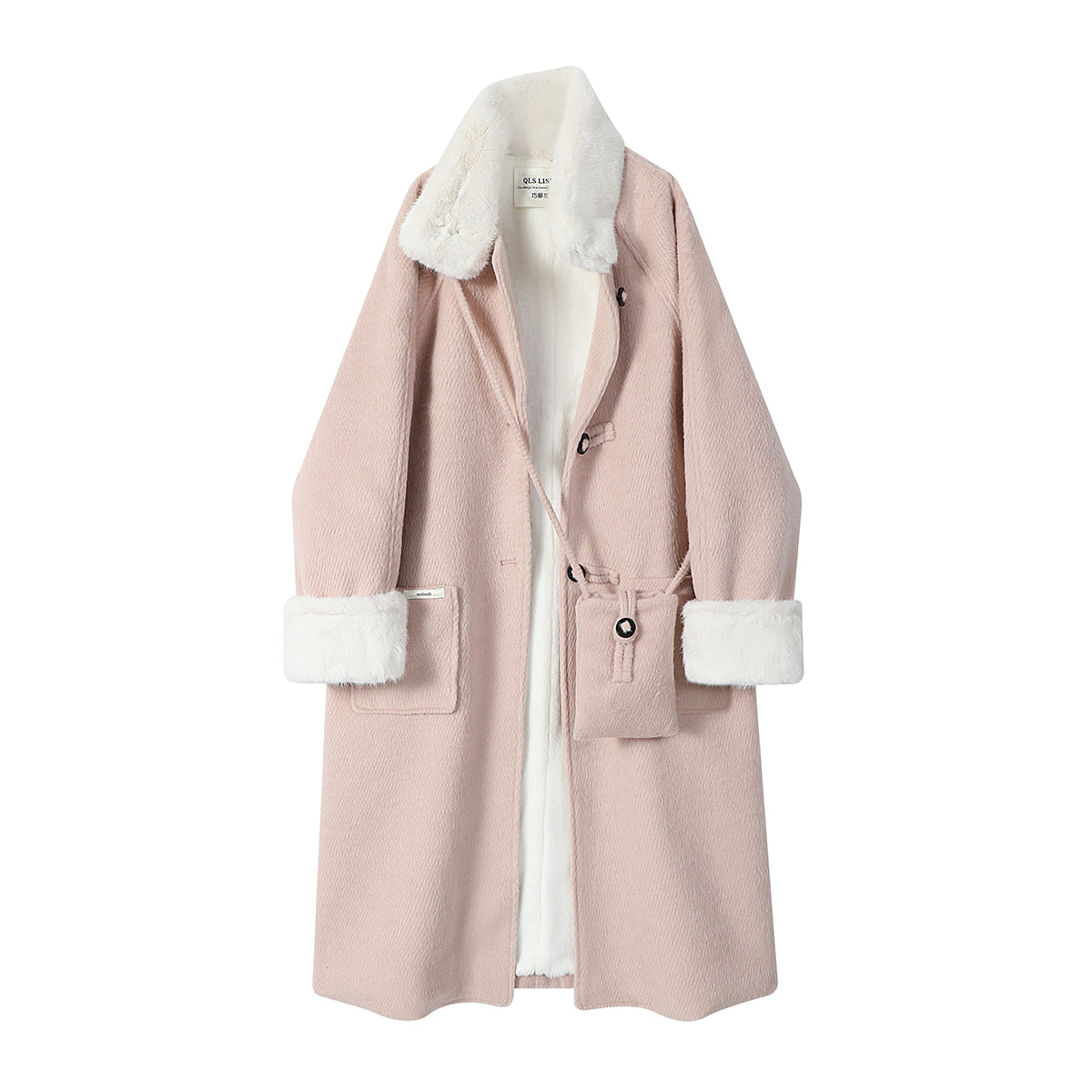 Cholisa Hepburn üslubunda qadınlar üçün super gözəl orta uzunluqlu yun palto, payız və qış, şık, gözəl, arıqladıcı və isti.