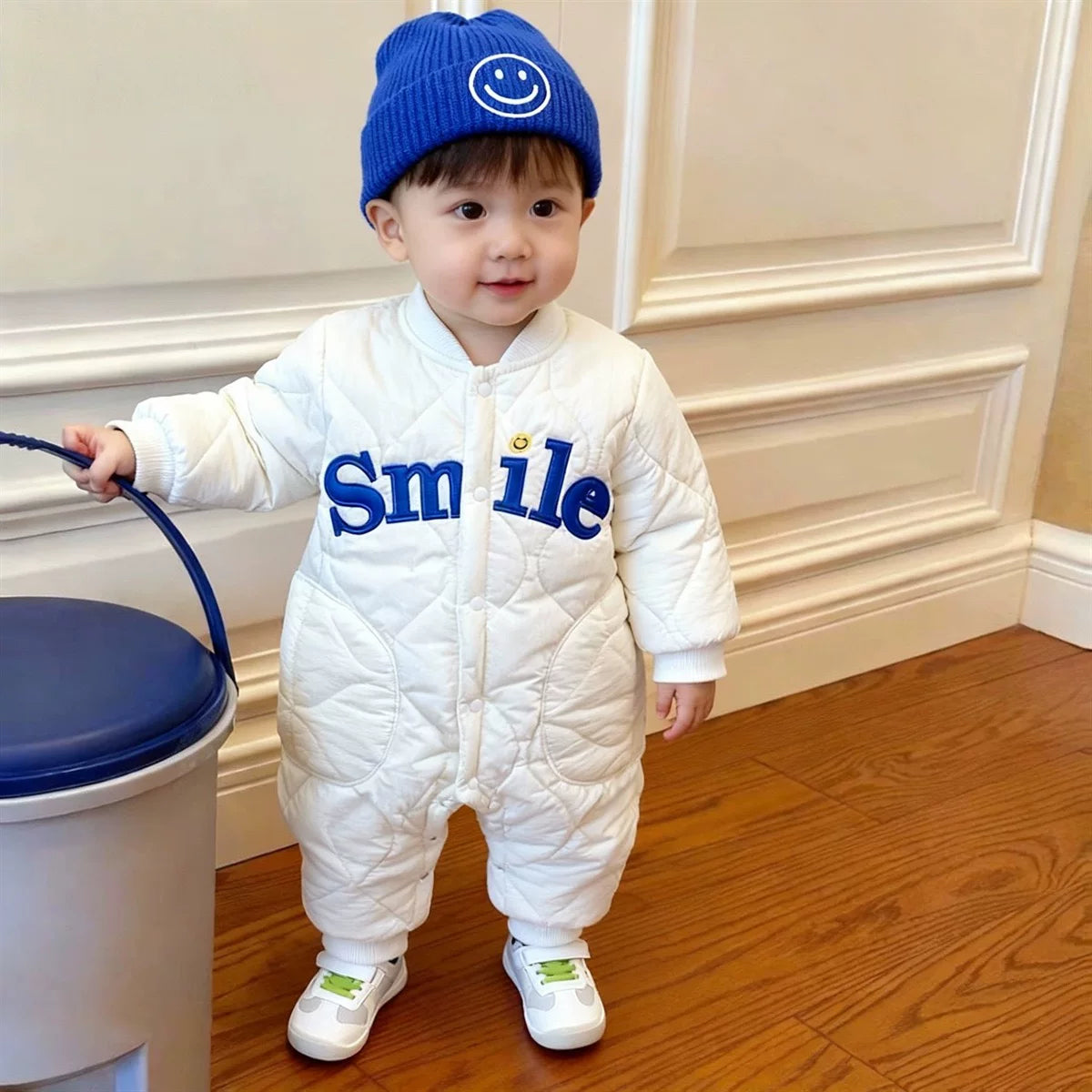 Yenidoğulmuşlar və körpələr üçün flis astarlı isti pambıq bədən geyimləri, oğlan və qızlar üçün dolunay geyimləri, tulumlar