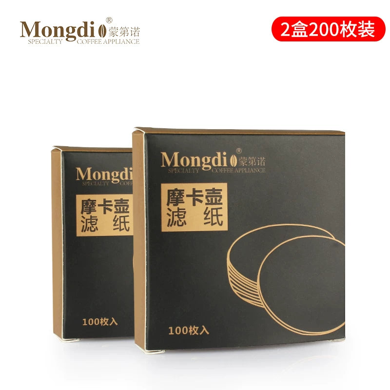 Monqdio Moka Qazan Filtr Kağızı Buz Damcısı Qazanı Əl Dəmlənmiş Qəhvə Filtr Kağızı №6 Dairəvi Damcılı Qəhvə Kağızı 100 Əd.