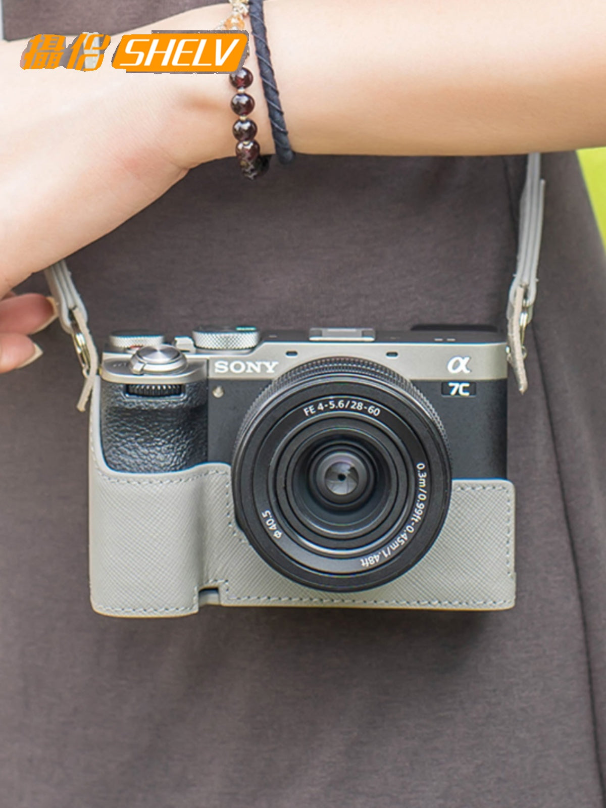 Fotoqraflar üçün uyğundur Sony a7c2 qoruyucu çanta a7m5zve10 ikinci nəsil güzgüsüz kamera çantası a7m4A7CR dəri çanta a6700 baza A7R5 əsl dəri qabıq inək dərisi çiyin qayışı dekorativ aksesuarlar