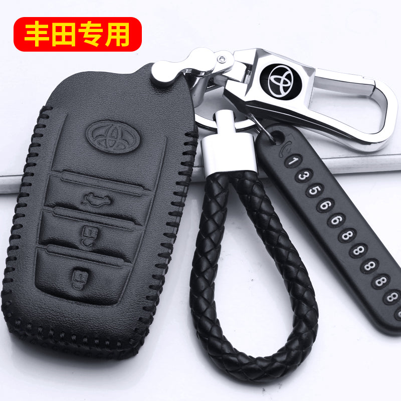 Toyota açar üzlükləri, Levin, Camry, Highlander, RAV4, Avalon və Corolla avtomobil açar üzlükləri, orijinal dəri üçün uyğundur.