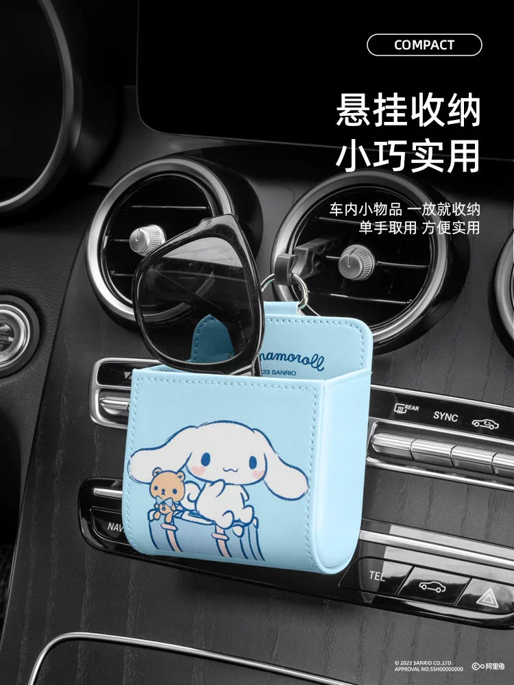 Cinnamon Dog Car Air Vent Storage Box Hanging Bag Cute Cartoon Daily Storage Organizer Popular Online Car Storage Box