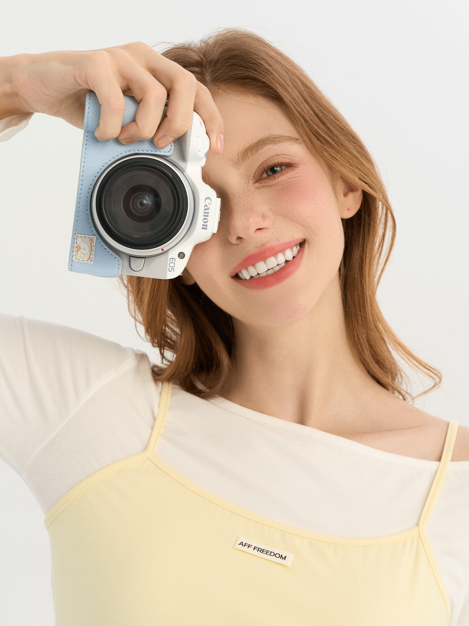 [Əsl Böyük Qulaqlı İt] Canon r50 kamera dəri qutusu kamera r50 aksesuarları qoruyucu örtük ad günü hədiyyəsi üçün uyğundur