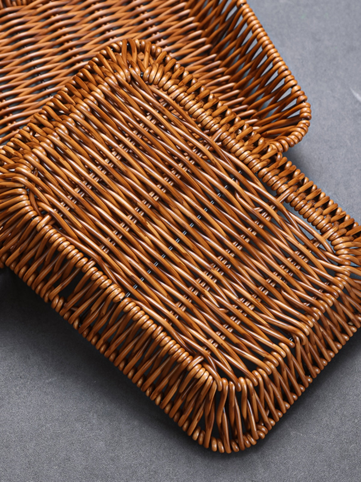 Yeni imitasiya rattan qəlyanaltı səbəti meyvə səbəti çubuğu KTV qəlyanaltı qabı qurudulmuş meyvə konfeti tərəvəz qaynağı toxunmuş qızartma səbəti