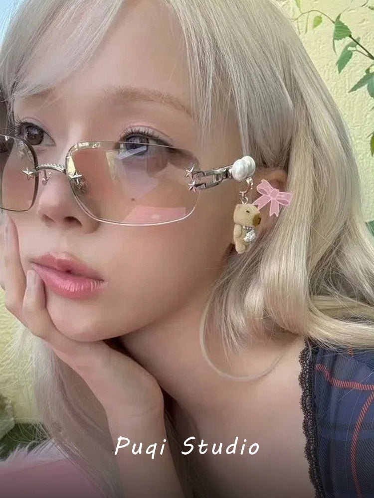 jennie'nin eyni üslublu çərçivəsiz y2k millennium hottie stilinin Koreya versiyası qadın moda dəbli yüksək səviyyəli günəş eynəyi yay