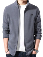 Ağacdələn kişi üçün flis gödəkçə, payız və qış üslubunda, dayaq yaxalı gödəkçə, flis astarlı və qalınlaşdırılmış flis sviter, kişi üst geyimi hırka