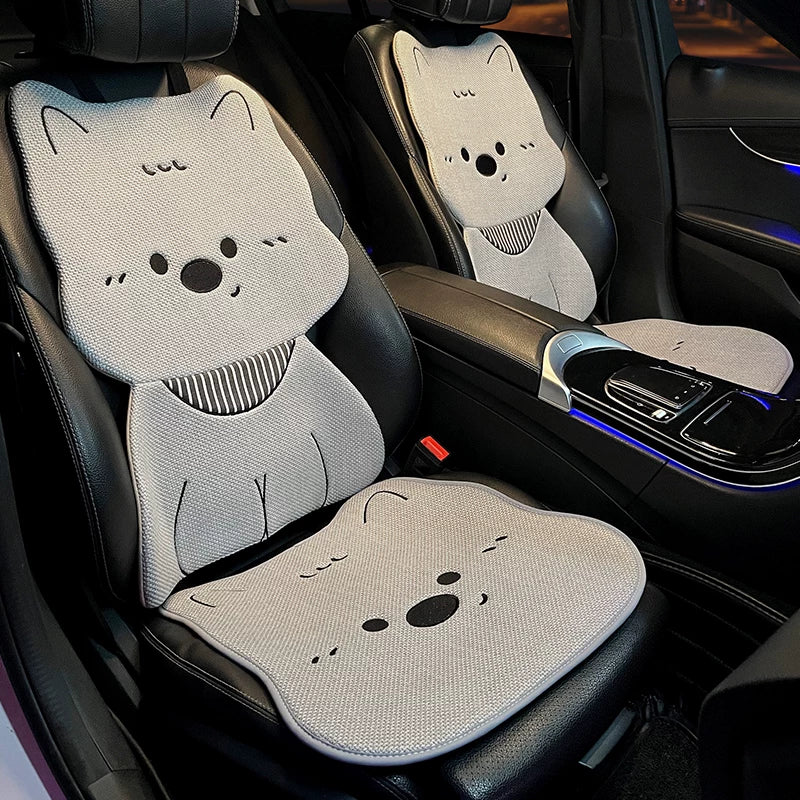 Avtomobil oturacaq üzlükləri, bütün mövsümlər üçün, premium kətan parçalar, sevimli, 25 üslub.