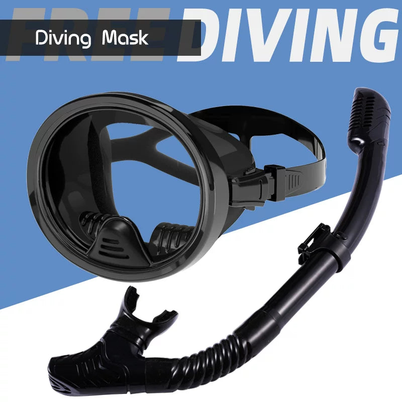 Böyüklər üçün geniş görünüş sahəsi snorkeling gözlükləri tam quru şnorkel üzgüçülük suya davamlı maska balıqçılar gözlükləri drenaj klapan çıxış klapan