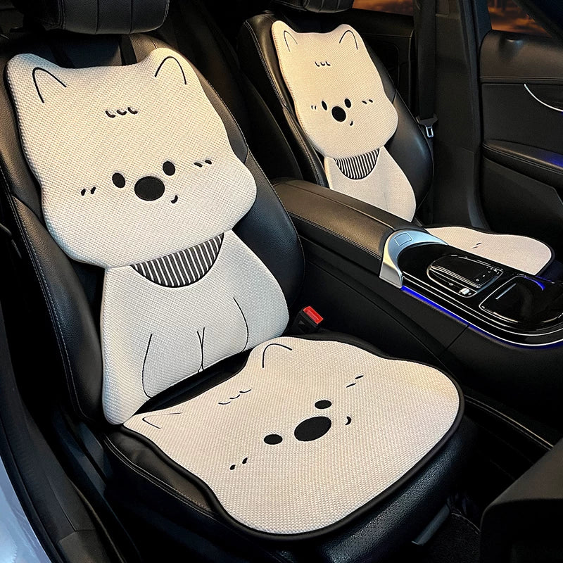 Avtomobil oturacaq üzlükləri, bütün mövsümlər üçün, premium kətan parçalar, sevimli, 25 üslub.