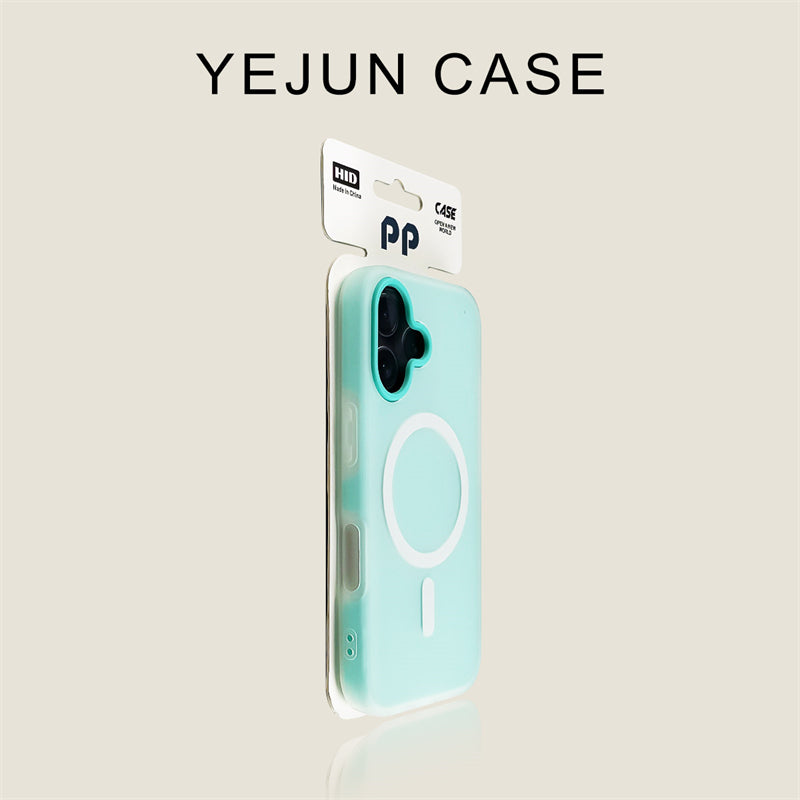 Yejun iphone16/16pro mobil telefon qutusu üçün uyğundur 17 nanə yaşıl maqnit alma 16promax jelly ikisi birdə 15pro sadə 14 dəri hissi 13 qabaqcıl yeni model 12 düşməyə qarşı 16plus