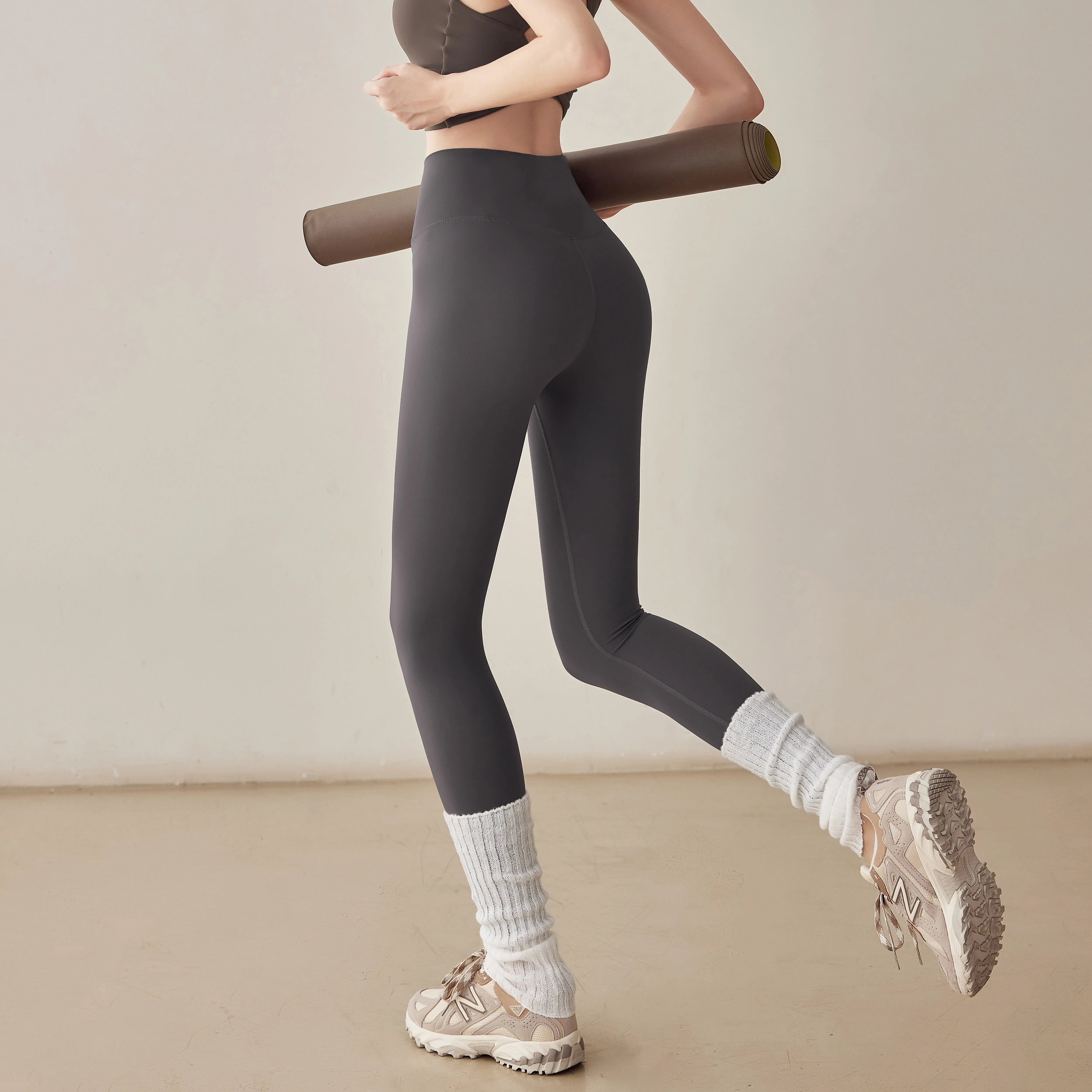 Lan naxışlı uzanan hip yoga şalvarları qadınların peşəkar fitness şalvarları qaçış təlimi Pilates idman şalvarları yay nazik