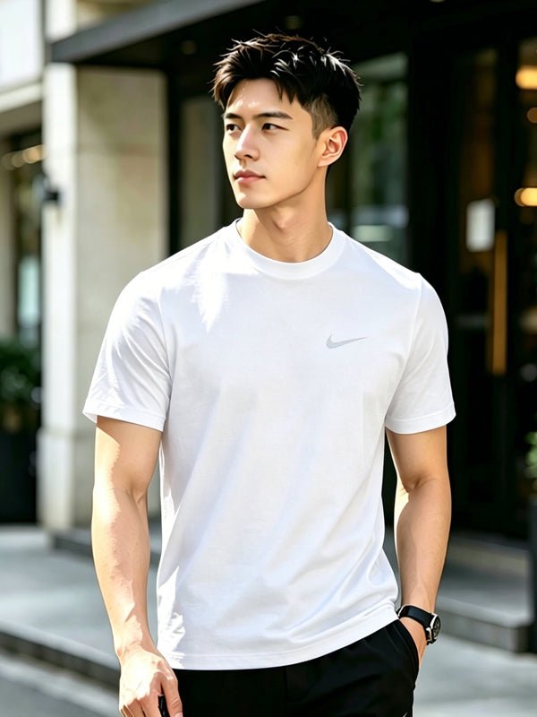 Nike Nike kişi köynəyi 26 yay yeni Dri-FIT qaçış idman fitnes nəfəs ala bilən tez quruyan qısaqol köynək