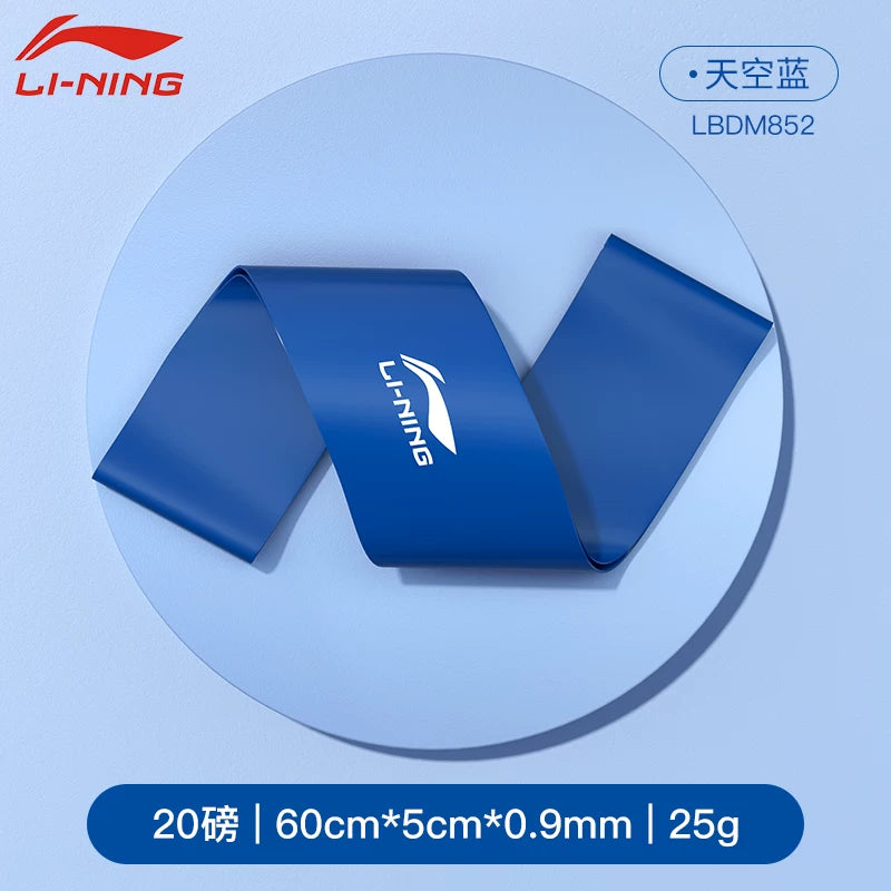 Li Ning elastik band yoga fitness idmanı kişilər və qadınlar üçün açıq arxa və kalça elastik band gücü təlim müqavimət bandı uzanır
