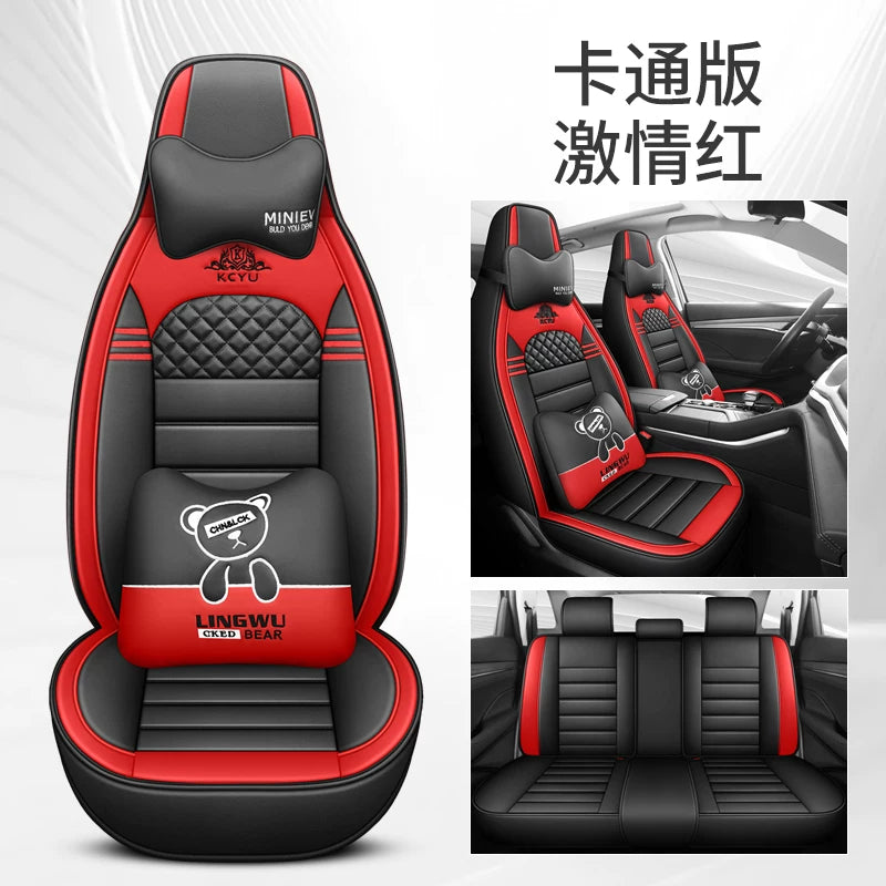 Suzuki Alto Dynamic Edition Lüks Cizgi Filmi Avtomobil Oturacaqları Üzlükləri, Bütün Mövsümlər üçün Universal Tam Örtüklü Oturacaq Yastıqları, Xüsusi Oturacaq Yastıqları
