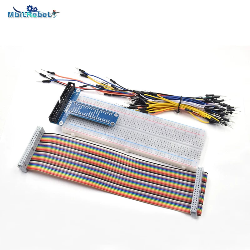 Raspberry Pi 4B/3B T tipli Gpio genişləndirmə lövhəsi çörək lövhəsi kabel bağlantısı xətti düz çörək taxtası təcrübəsi üçün uyğundur