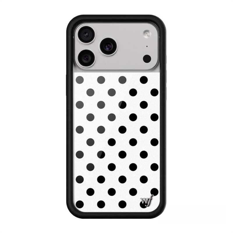 WF birgə qara/ağ/mavi/qırmızı/sarı/çəhrayı/qəhvəyi polka nöqtəli mobil telefon qutusu Apple 17Pro yeni iPhone16/15/14ProMax/Plus Avropa və Amerika 13 anti-düşmə mühafizəsi 12/hava üçün uyğundur