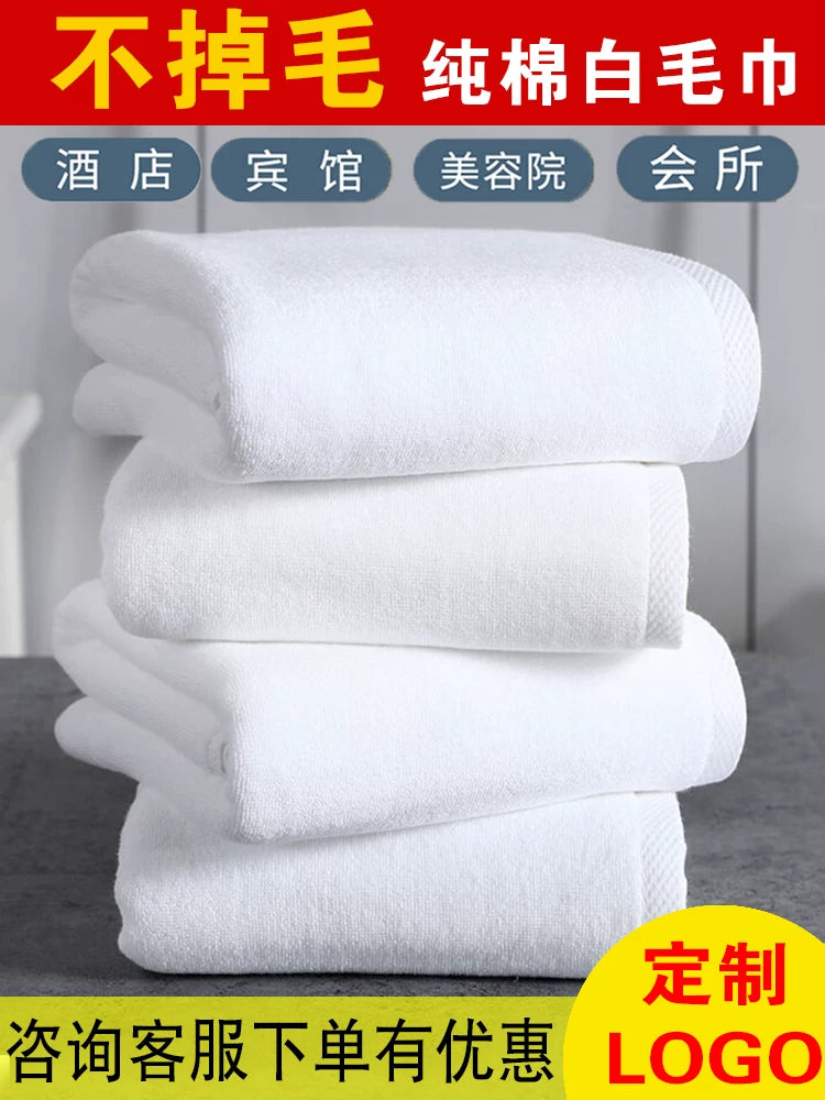 Ayaq hamamı üçün təmiz pambıq ağ dəsmal otel otel gözəllik salonu hamam mərkəzi xüsusi üz dəsmal qatılaşdırılmış hamam dəsmal