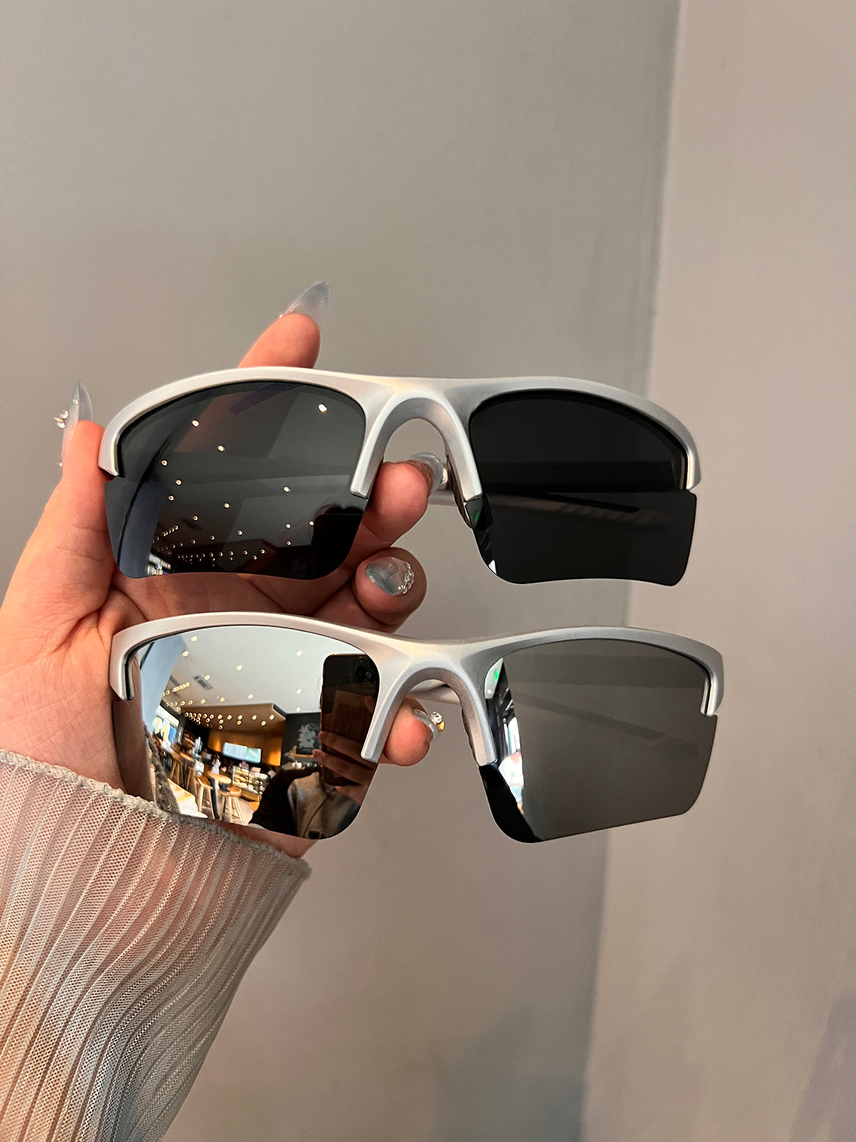 Kişilər və qadınlar üçün moda açıq velosiped eynəkləri, sürücülük üçün xüsusi gün eynəkləri, günəşdən qoruyan UV eynəklər, gümüş günəş eynəkləri, super sərin