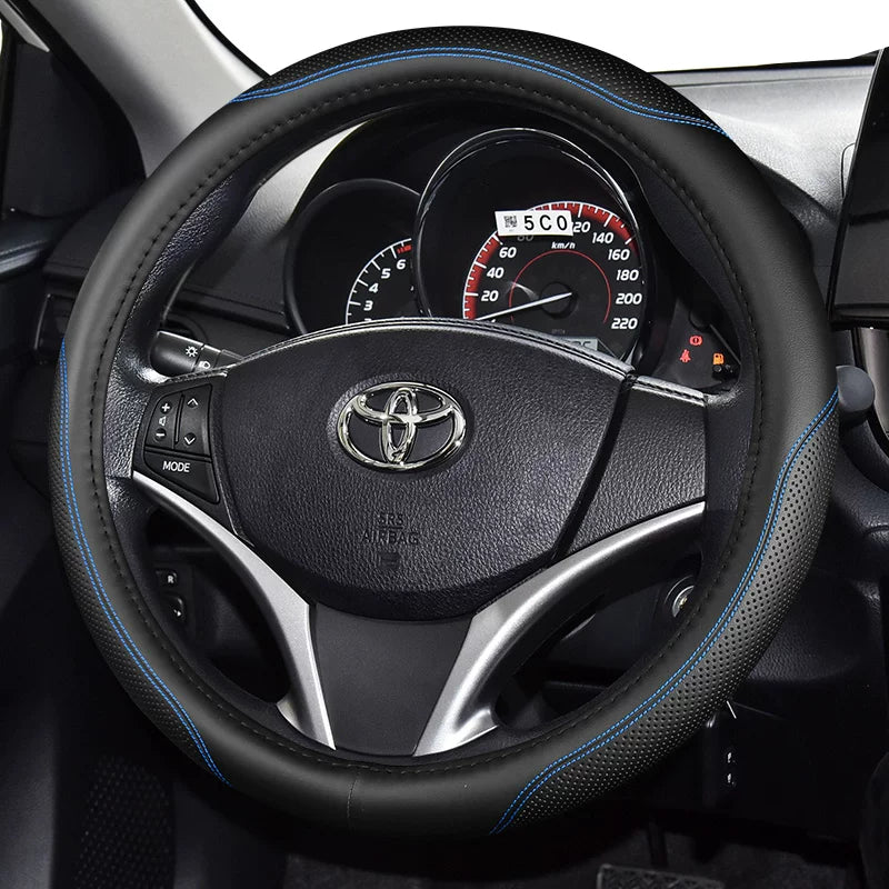 Toyota Corolla, RAV4, Levin, Avalon, Camry, Yaris və CHR üçün uyğun dəri sükan örtüyü